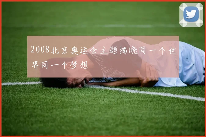 2008北京奥运会主题揭晓同一个世界同一个梦想